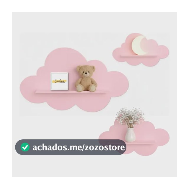 Trio Prateleiras Nuvem Mdf Quarto Bebê Infantil