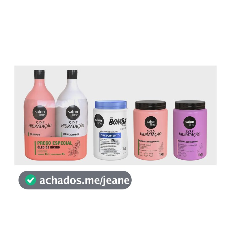 Kit Cronograma Capilar + Shampoo E Condicionador Salon Line
