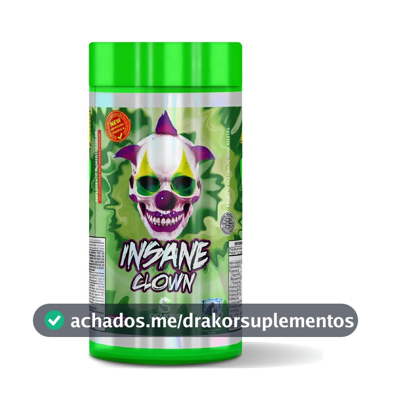 Suplemento em pó Demons Lab Beta alanina Pré Treino Insane Clown 350g Demons sabor Blueberry x 350g