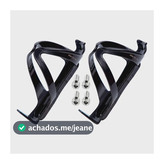 Kit 2 Suporte Caramanhola Porta Garrafa Nylon Bike Bicicleta Preto