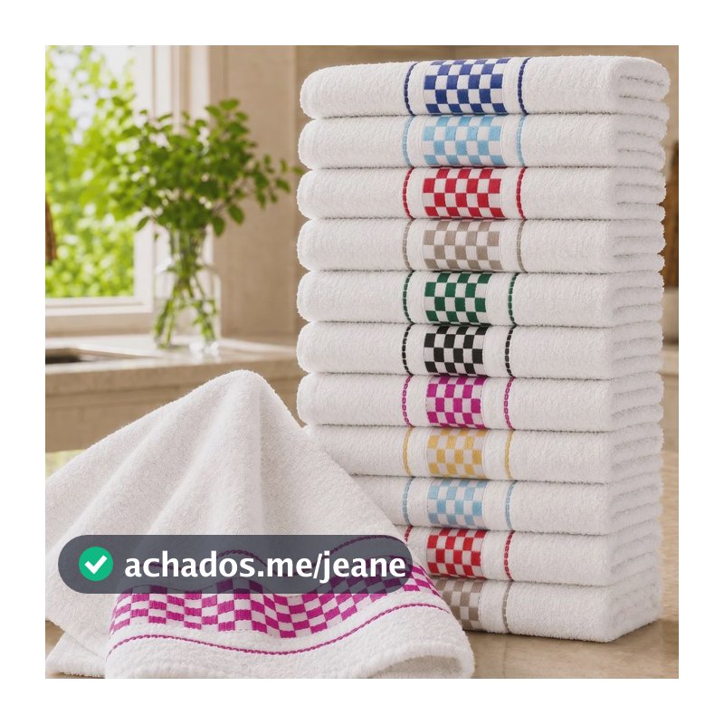 Kit 10 Panos De Prato Atoalhados Premium Alta Absorção Sortidos
