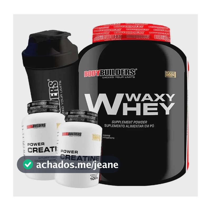 Proteína Bodybuilders Whey em pó sabor Chocolate x 2.3kg de 4 un
