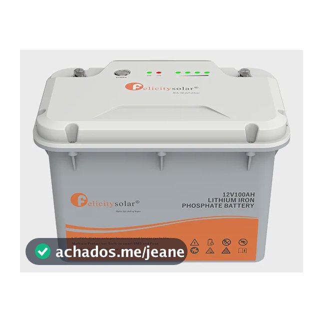 Bateria De Lítio Fla12100pg2 12v 100ah Lifepo4 Felicity
