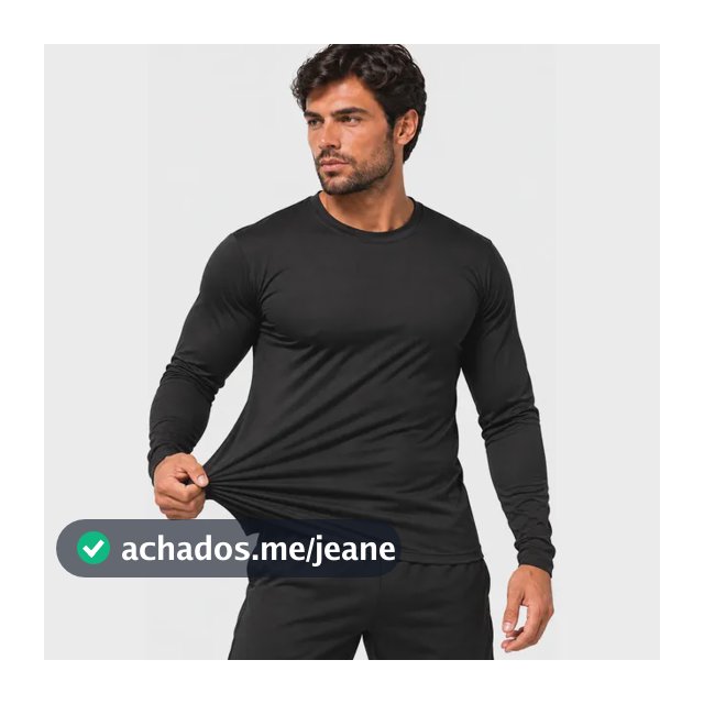 Camiseta Segunda Pele Masculina Uv 50+ Proteção Manga Longa