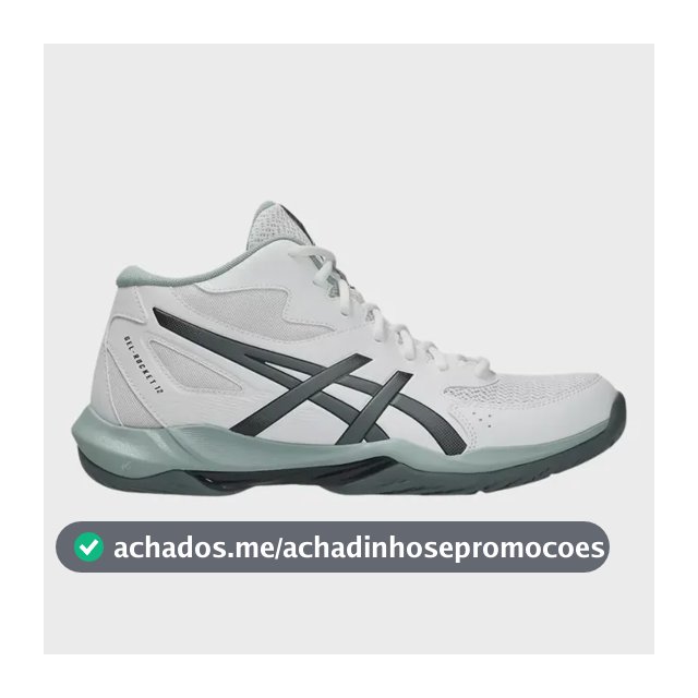 Tênis Esportivo Masculino Asics Gel-rocket Mt 12 Branco/cinza Liso 40