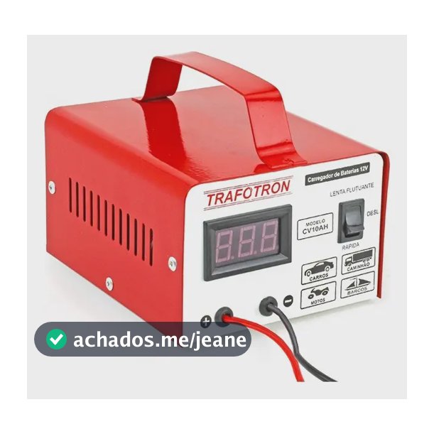 Carregador Bateria 12v Carro, Moto Não Precisa Desligar Cv10