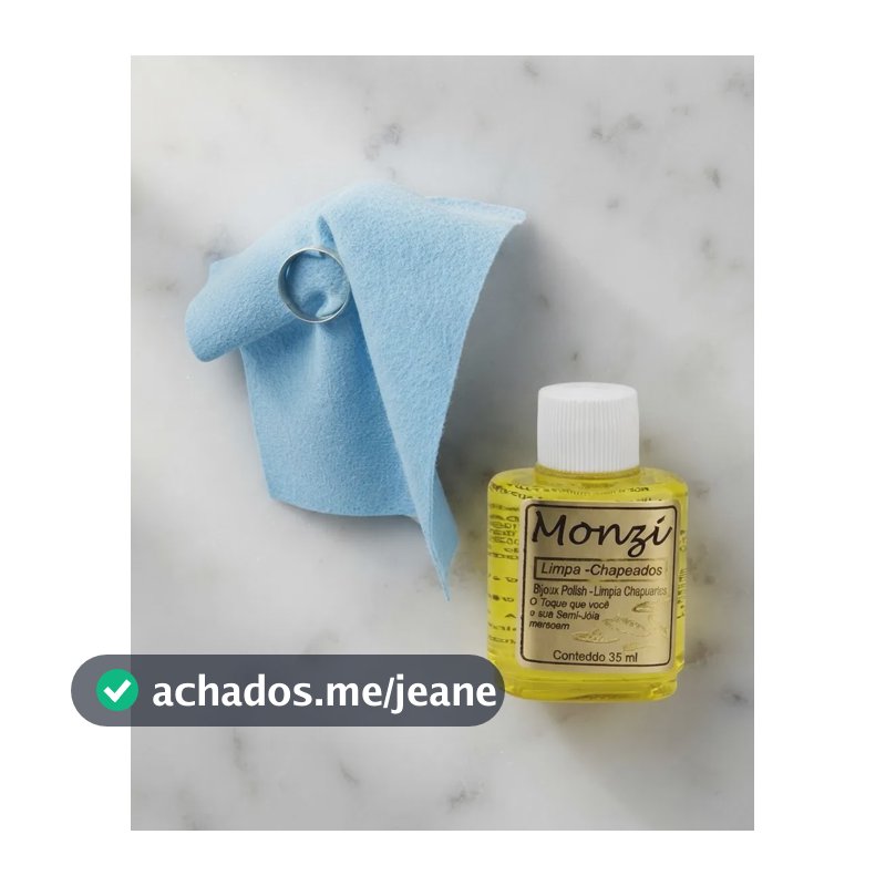 Limpa Folheado Monzi 35 Ml + 1 Flanela Magica P/semijoia Bh