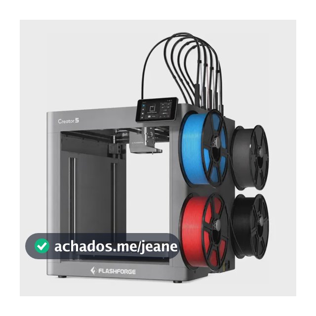 Impressora 3d Flashforge Creator 5 Multicolorida Bivolt 127/220v Cinza