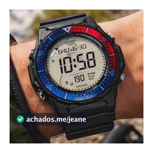 Relógio Casio Masculino Timeless Digital Ae-1700h-1a2vdf Preto Azul-escuro Cinza