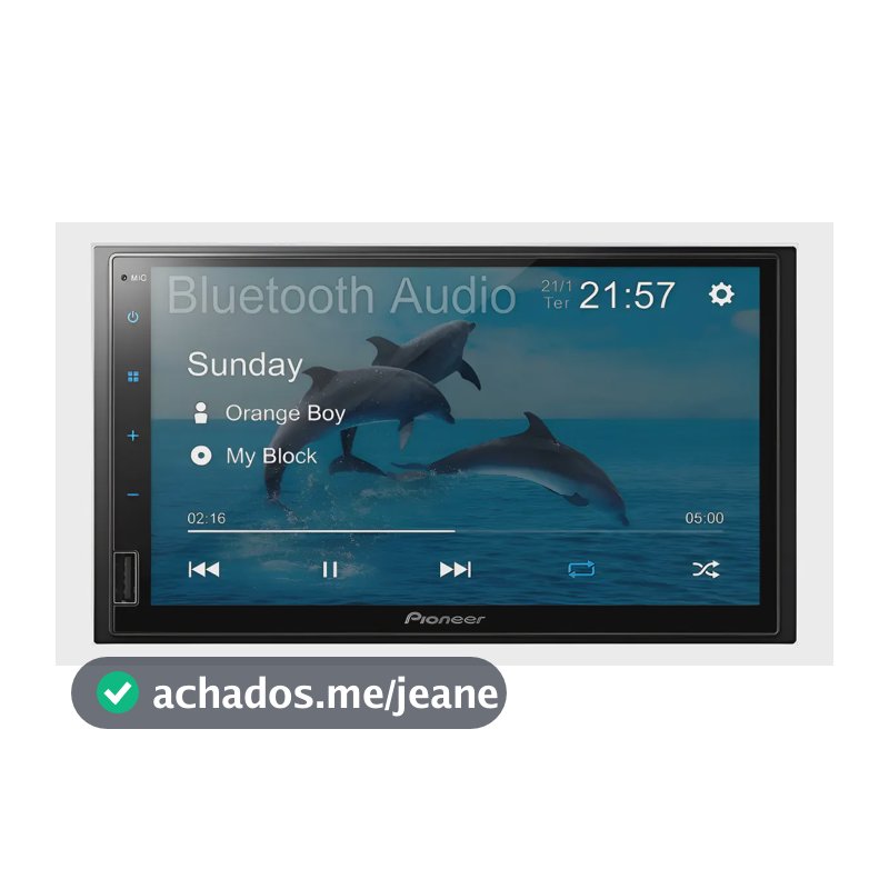 Multimídia Pioneer Dmh-145br 7' Pol Usb Espelhamento Android Preto