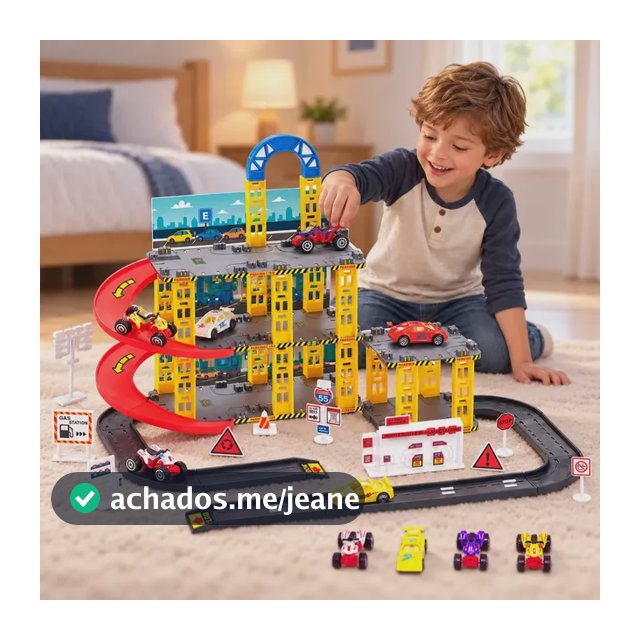Pista De Carrinhos Brinquedo Infantil Corrida Lava Rápido Colorido