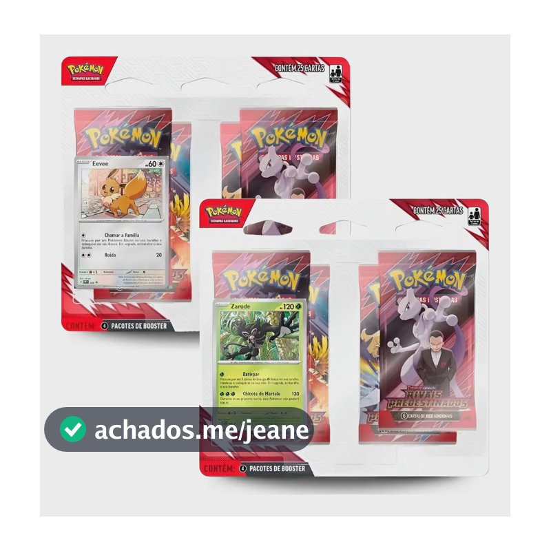 Jogo De Cartas Colecionáveis Pókemon Copag Carta Zarude De 4 Mazos Con 24 Cartas