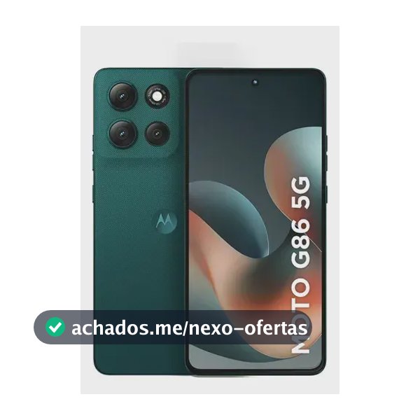 Smartphone Motorola Moto G86 5G 512GB 12GB RAM+12GB Ram Boost, Câmera Traseira 50MP + 08MP Selfie 32MP Tela 6.7" Verde Escuro