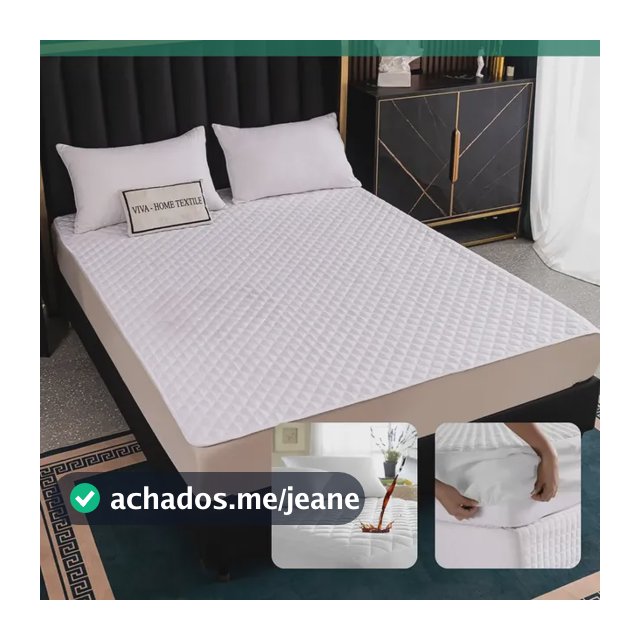 Capa Protetora De Colchão King Matelado Impermeável Antiácaro Antialérgica Super Macia E Silenciosa Branco Premium