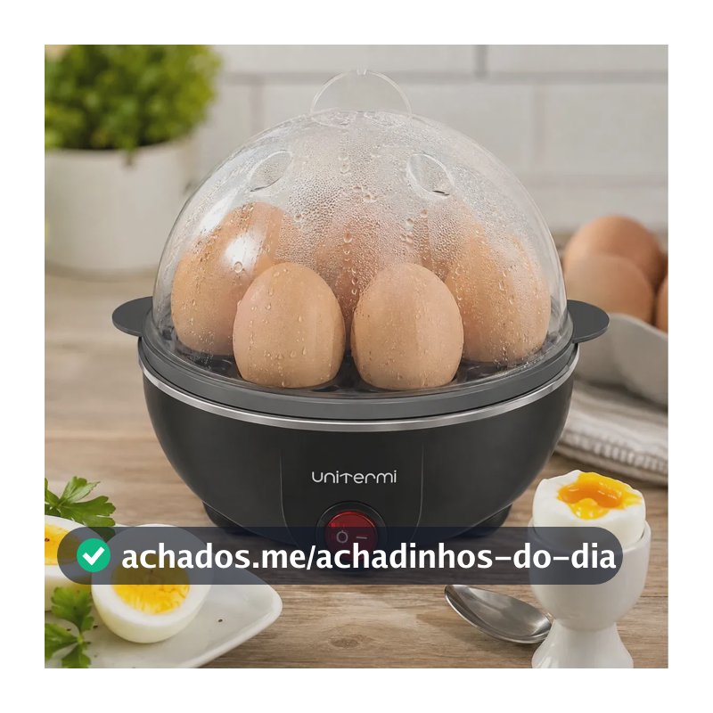 Cozedor De Ovos Elétrico Portátil Cozinha À Vapor cor Preto