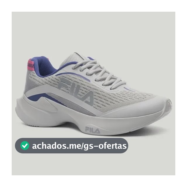 Tênis Fila Progress Lite 2 Feminino Lançamento Original Cinza Gelo Liso 35 Br
