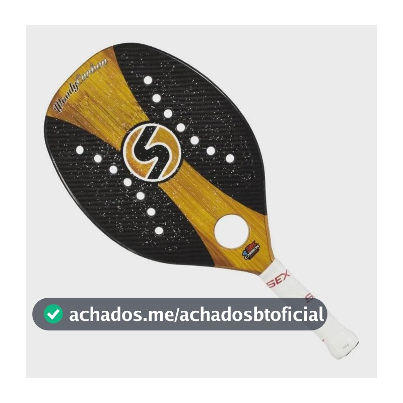 Raquete Beach Tennis Sexy Woody Carbono 3K Marrom Profissional