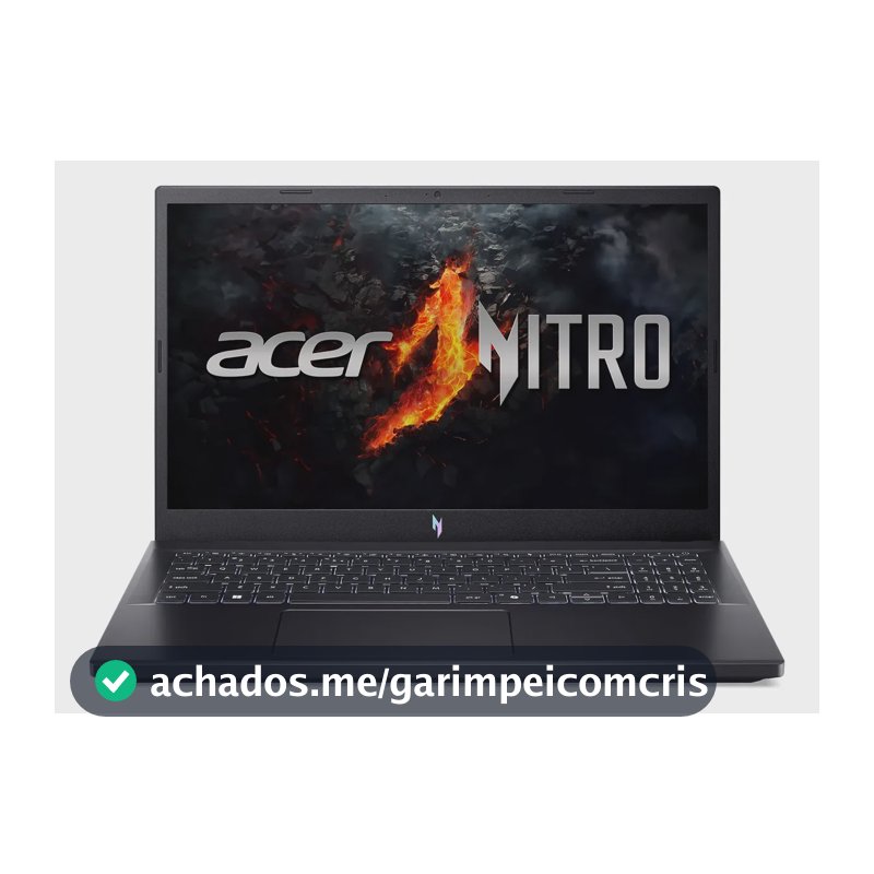 Notebook Gamer 15.6" Acer Nitro V 15 com Processador AMD Ryzen 7 7735HS Placa de Vídeo NVIDIA GeForce RTX 4050 de 6GB Memória RAM de 8GB DDR5 SSD de 512GB Tela IPS 165Hz Linux