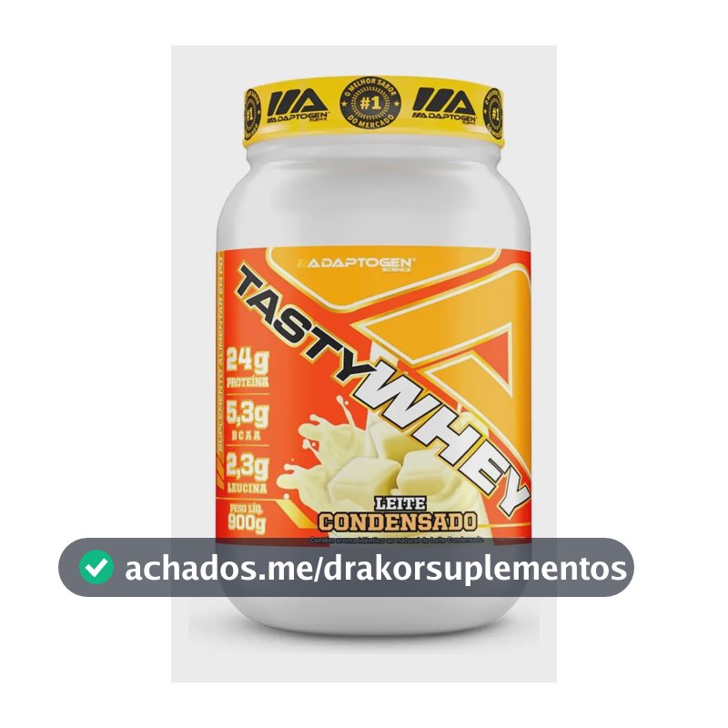 Proteína Adaptogen Science Tasty Whey Gourmet em pó sabor Leite condensado x 900g