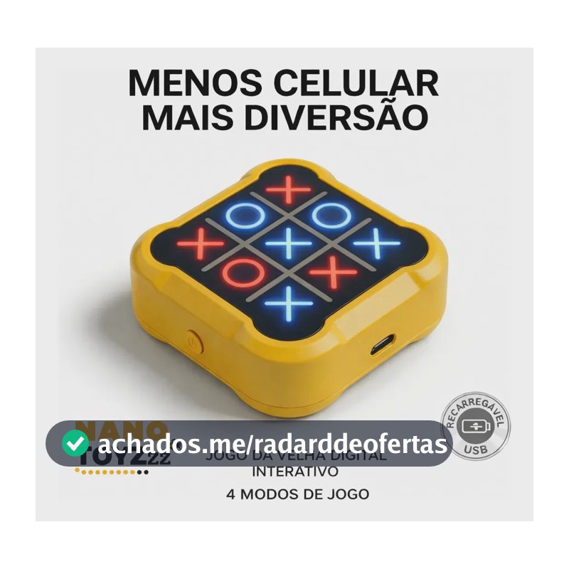 Jogo Da Velha Digital Eletrônico 4 Em 1 Infantil Recarregável Usb Brinquedo Educativo Memória Interativo Presente Criança Menino Menina Anti Telas Nanotoyzzz