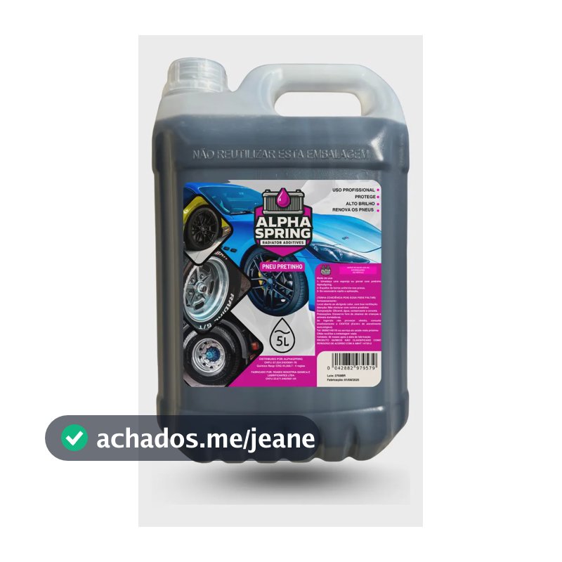 Pneu Pretinho Alpha Spring 5L Abrilhantador Líquido Brilho Molhado