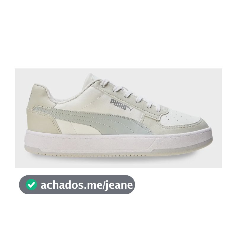 Tênis Masculino Caven 2.0 Puma Puma White-sedate Gray-ash Gray Geométrico 42 Br