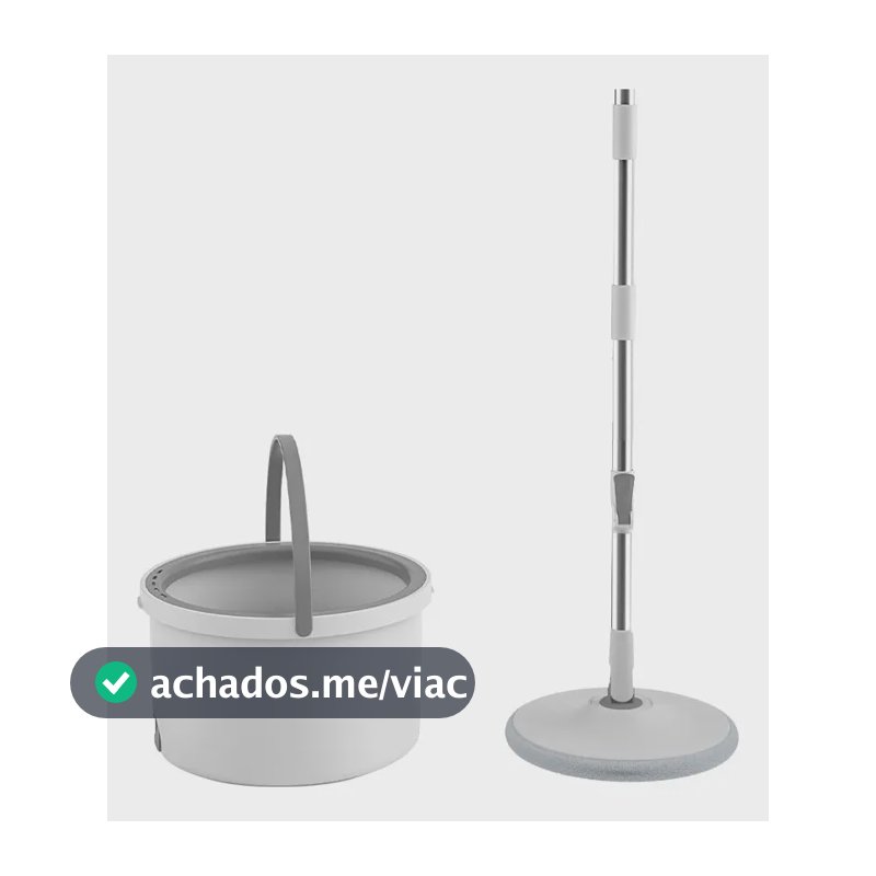 Mop Giratorio Balde Limpeza Pesada+2refis Esfregao Imbativel Branco