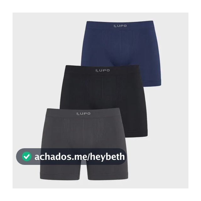 Kit 3 Cuecas Boxer Micromodal Sem Costura 661 Lupo Original Escuras Liso Xg
