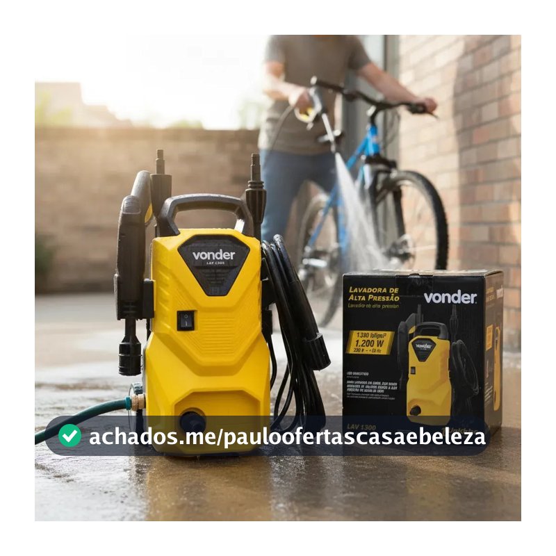Lavadora De Alta Pressão Vonder Leve Lav 1300 90bar - Cor Amarelo-Preto Frequência 60 Hz