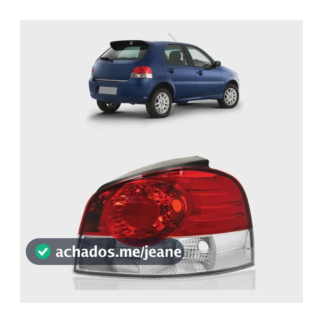 Lanterna Traseira Palio G4 2008 2009 Bicolor Preto Cristal