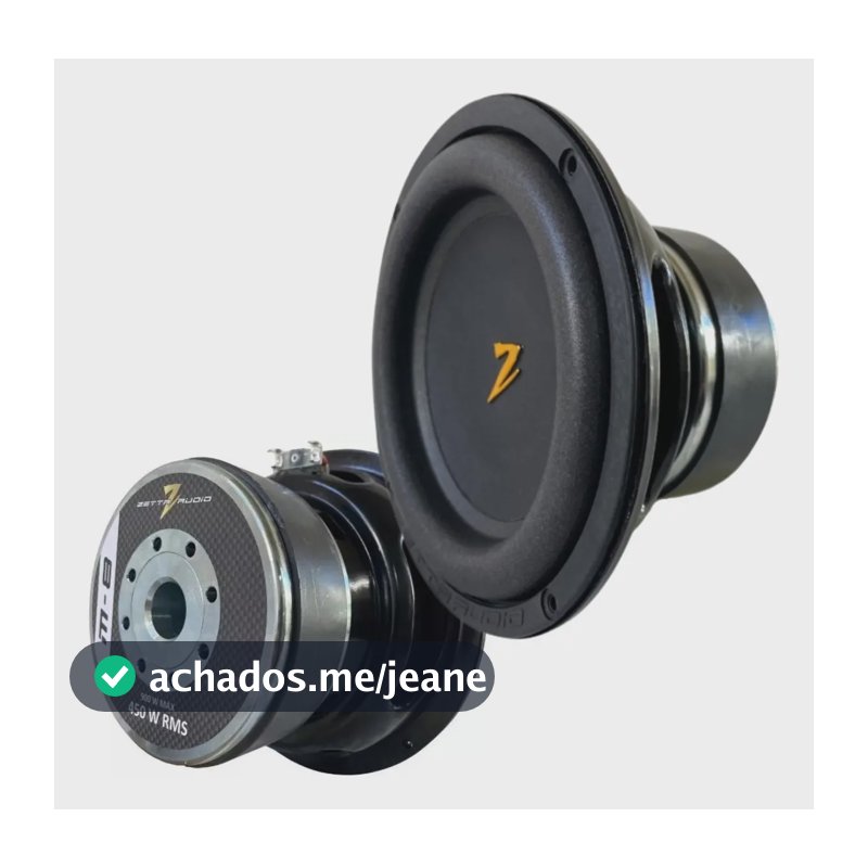 Subwoofer Zetta 8 450 Rms 4 Ohms Para Carros E Residencial ! Cor Amarelo