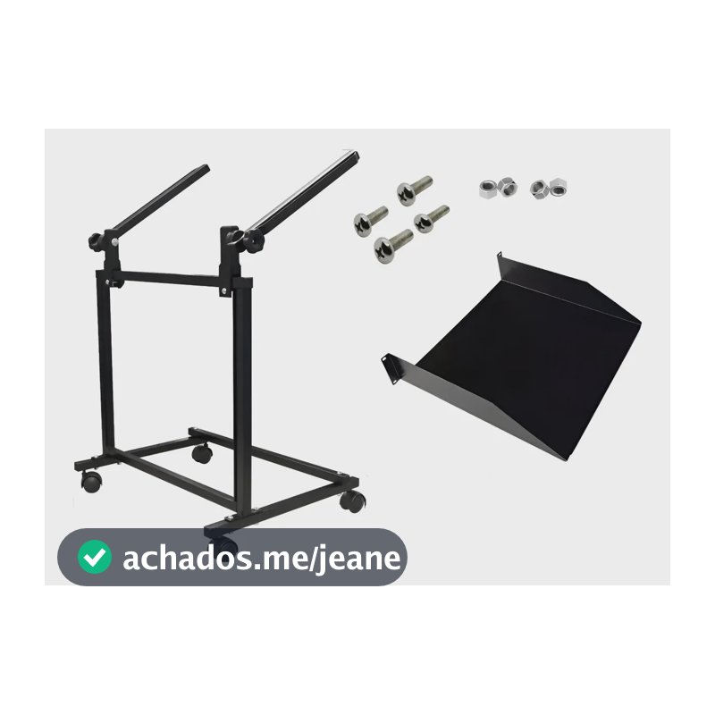 Rack Studio Mesa De Som Potencia Amplificador C/ Regulagem Preto