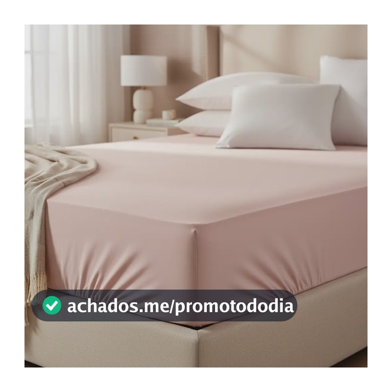 Kit 2 Lençol De Cama Casal Queen Avulso Com Elástico Cores Liso