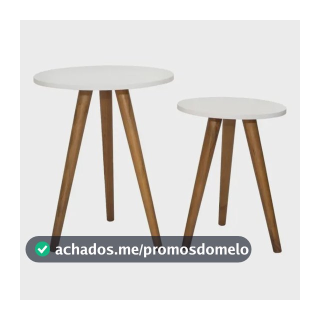 Duas Mesinha De Canto Apoio Lateral Retrô Pé Palito Mdf