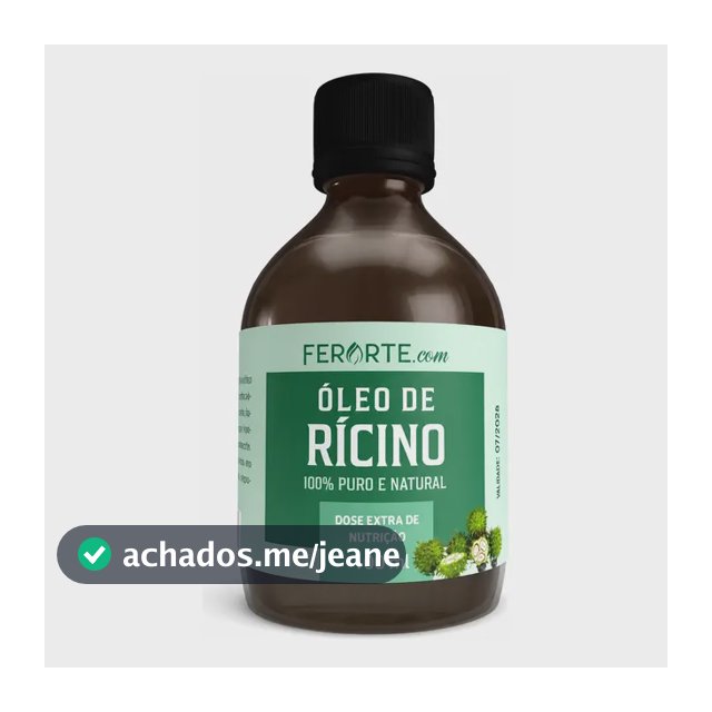 Óleo Vegetal De Rícino 100% Puro Vegano 100ml Neutra