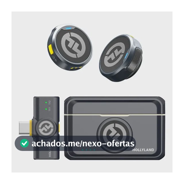 Hollyland Microfone Sem Fio Duplo Lark M2 Usb-c Para iPhone Cor Preto