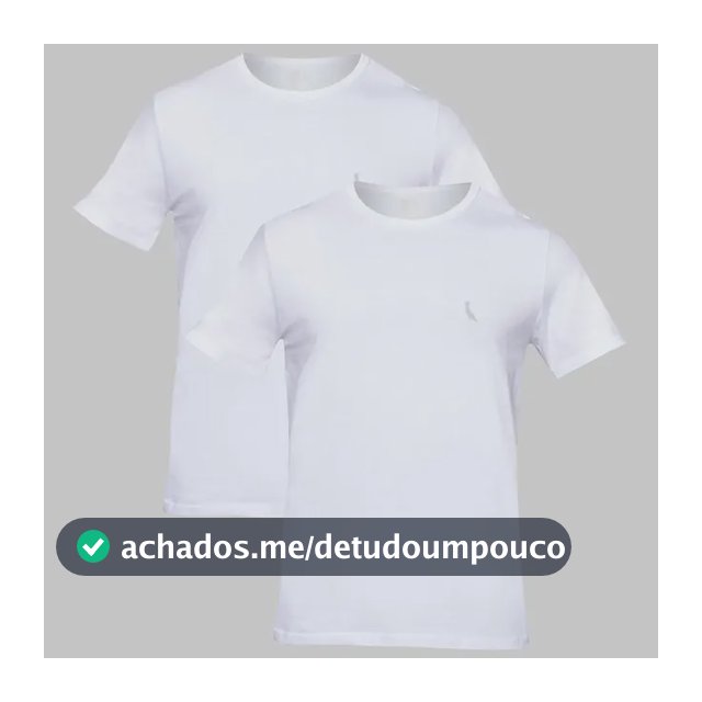 Kit Duas Camisetas Regular Essence Reserva Branco/branco Liso P