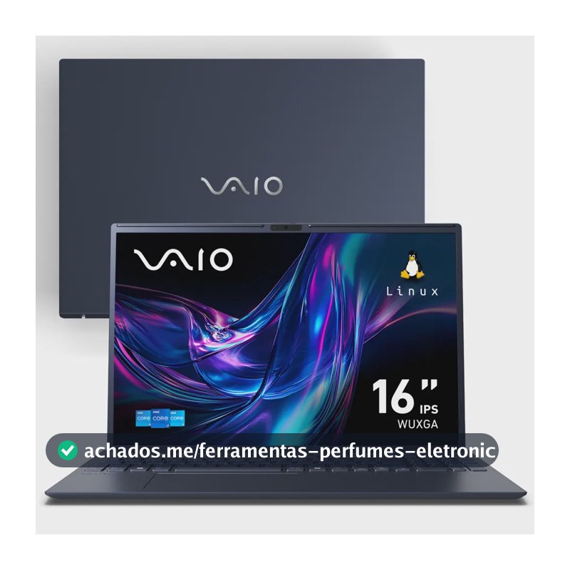 Notebook Vaio Fe16 Intel Core I3-1315u Linux 8gb Ram 256gb Ssd Tela 16 Ips Wuxga Antirreflexo - Cinza Grafite - Vjfe62f11x-b0811h