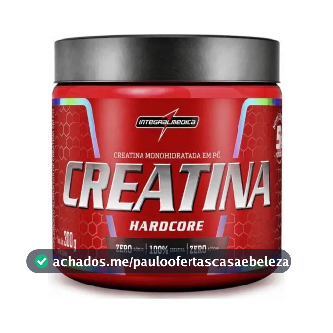 Creatina Integralmédica Hardcore Pote 300g Sem Sabor