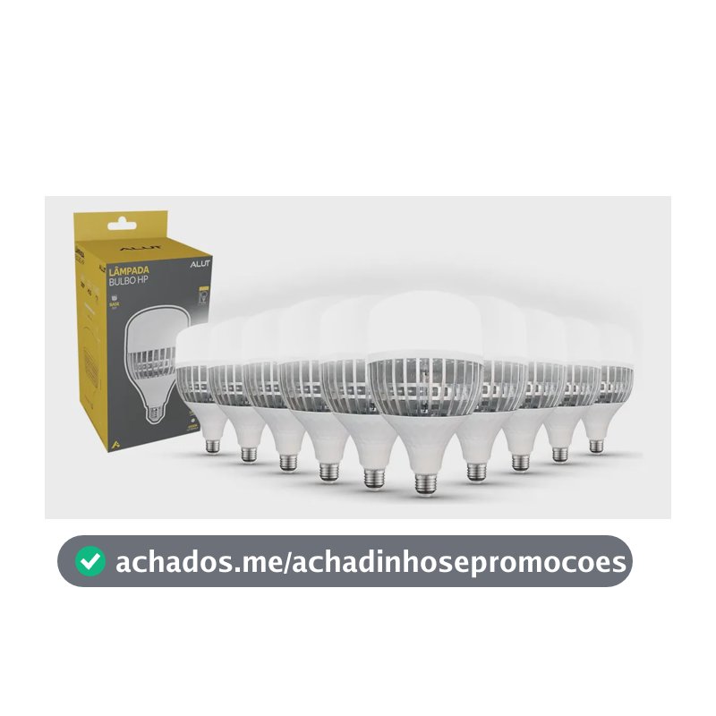 Kit 10 Lâmpadas LED Bulbo 70W Alta Potência Branco Frio 6500K Bivolt E27 - Super Bulbo Econômica 5600 Lúmens Ideal Galpão Fábrica Comércio