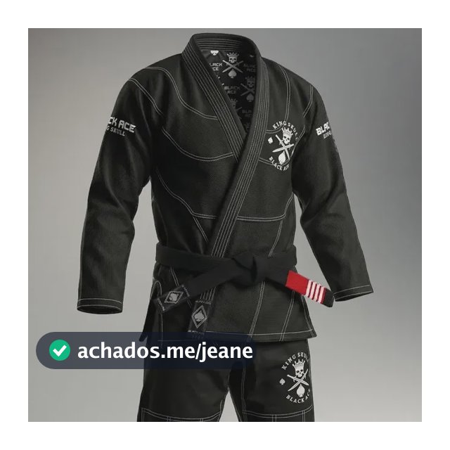 Kimono Black Ace King Skull - Preto