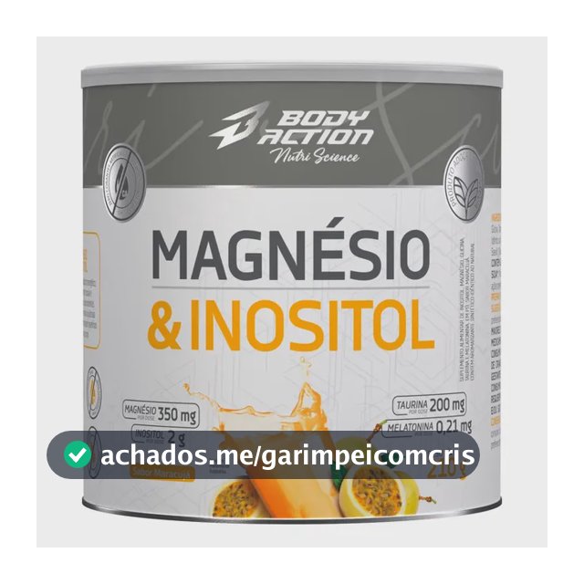 Mineral/Vitamina Bodyaction Nutri Science Magnésio E Inositol Taurina Melatonina 210g em pó sabor Maracujá x 210g