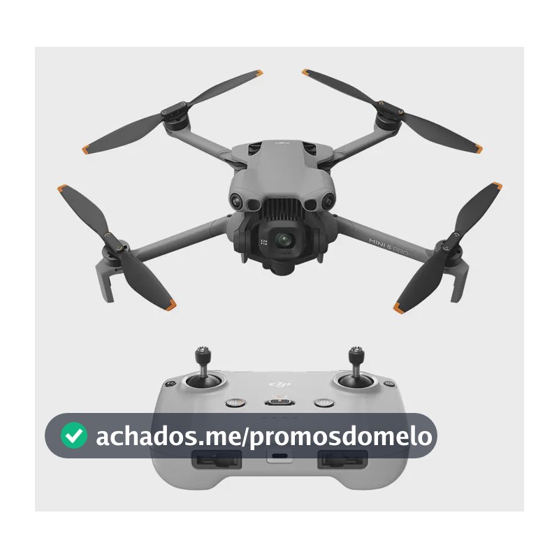 DJI Mini 5 Pro, Drone ultraleve e dobrável com câmera, CMOS de 1 polegada, Detecção de obstáculos omnidirecional, ActiveTrack 360°, Rotação do estabilizador de 225°, Drone 4K para iniciantes - DJI065