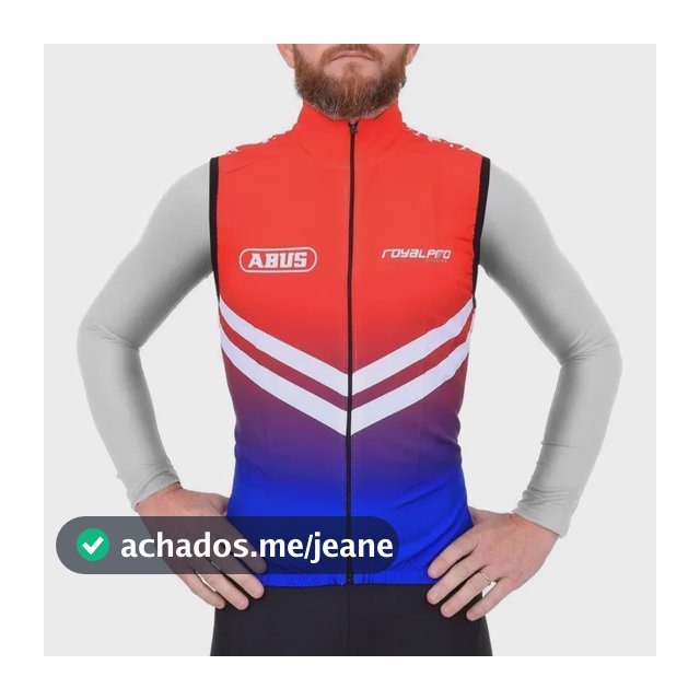 Colete De Ciclismo Corta Vento Marcio May Abus Vermelho