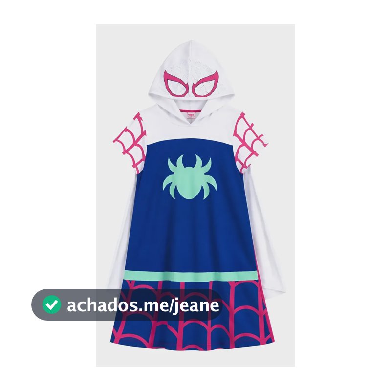 Fantasia Vestido Infantil Feminino Semana Da Criança Cosplay Mulher Aranha. Gg