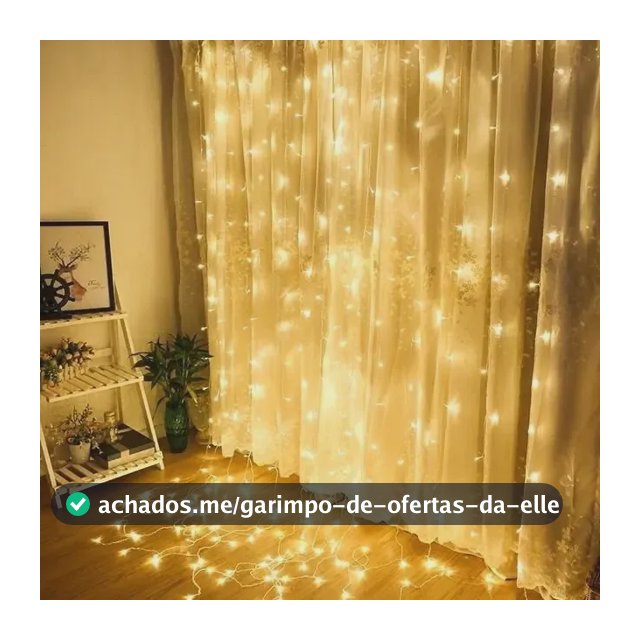 Cortina De Leds Luz 3mx2m Branco Quente 110v Ou 220v
