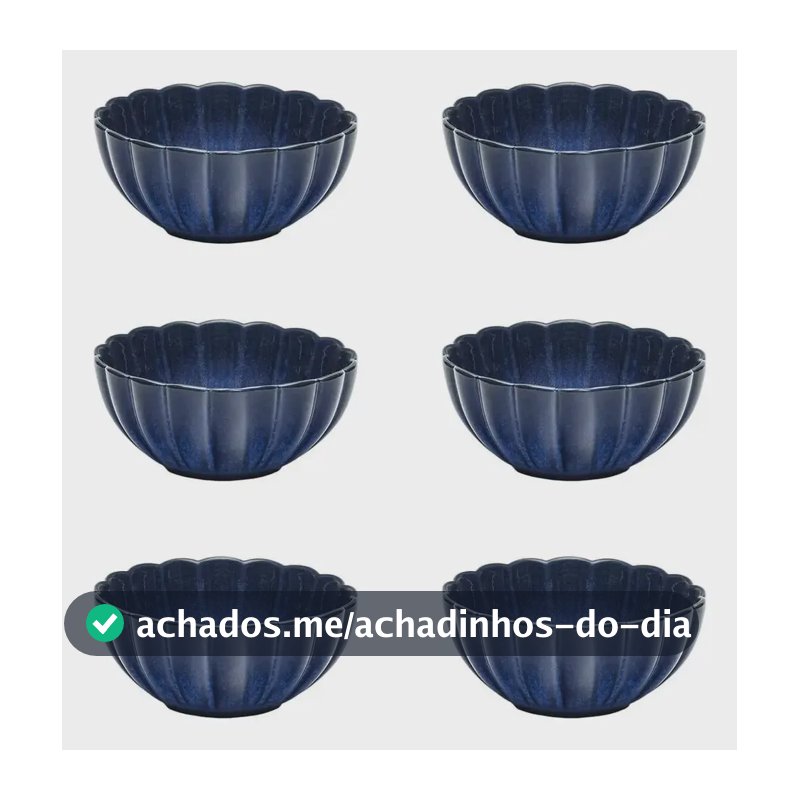 Conjunto Com 06 Tigelas Sobremesa 12cm Amor Perfeito Oxford