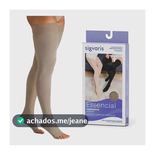 Meia De Compressão 7/8 Coxa Sigvaris Select Confort Premium