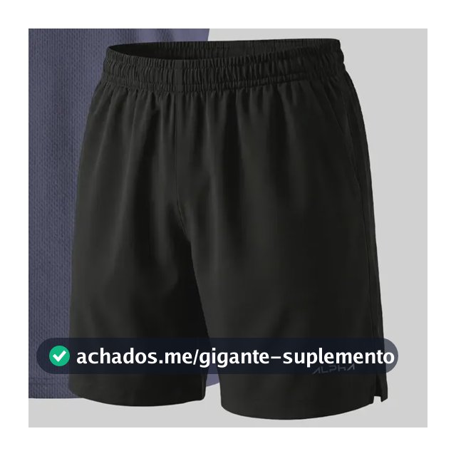 Kit Bermuda+camiseta Lobo Dry Fitness Academia Alpha