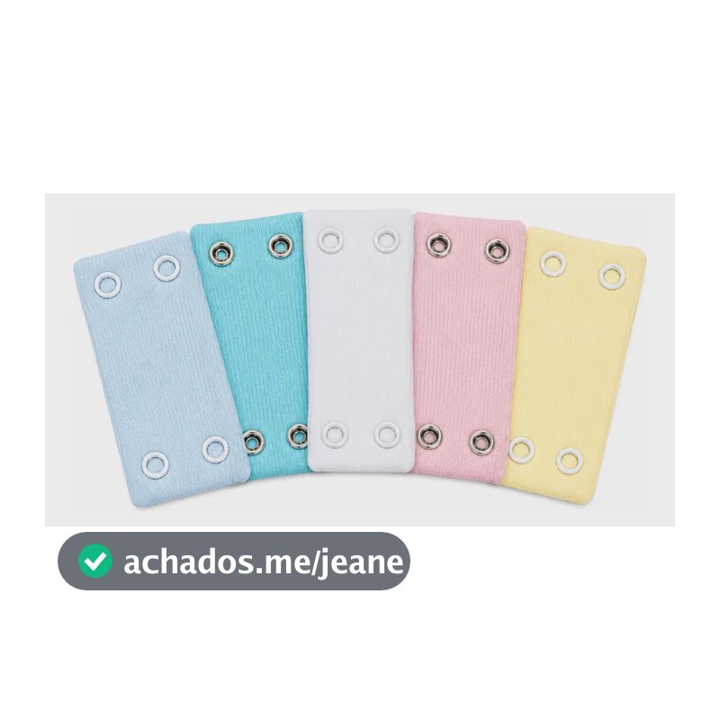 Extensor Body Bebê 2 Botões Kit 5 Unid Menina Menino Algodão Multicolorido Unico Masculino